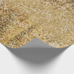 Papel De Presente Chic Luxo Lantejoulas douradas brilhantes