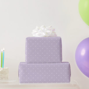 Papel De Presente Chic Roxo Pontos Brancos Aniversário