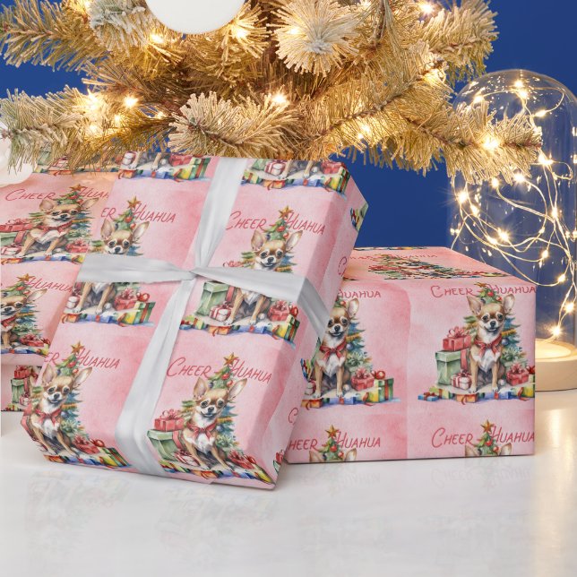 Papel De Presente Chihuahua Cachorro De Natal Pensava Em Papel De Mo (Feriados)