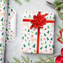 Papel De Presente Chihuahua Cães em Santa Hats BRANCO de Natal