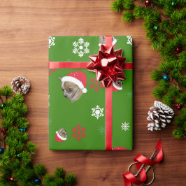 Papel De Presente Chihuahua Chi Chapéu de Papai Noel