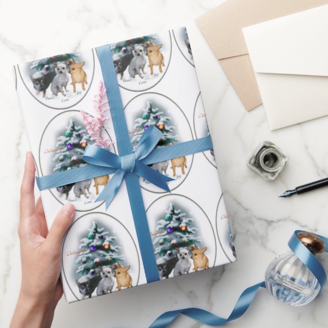 Papel De Presente Chihuahua Lovers Natal (Presentear)