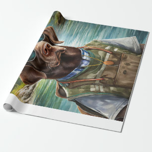 Papel De Presente Chillax e saia, Pescador de Chocolate Lab