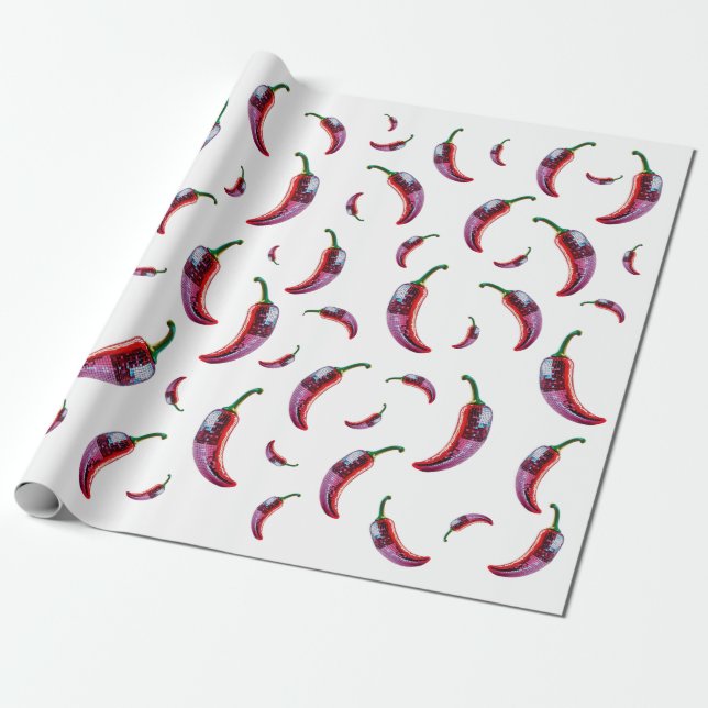 Papel De Presente Chilly Pepper Disco Vibes (Desenrolado)