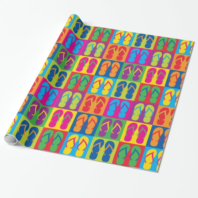 Papel De Presente Chinelos do pop art (Desenrolado)