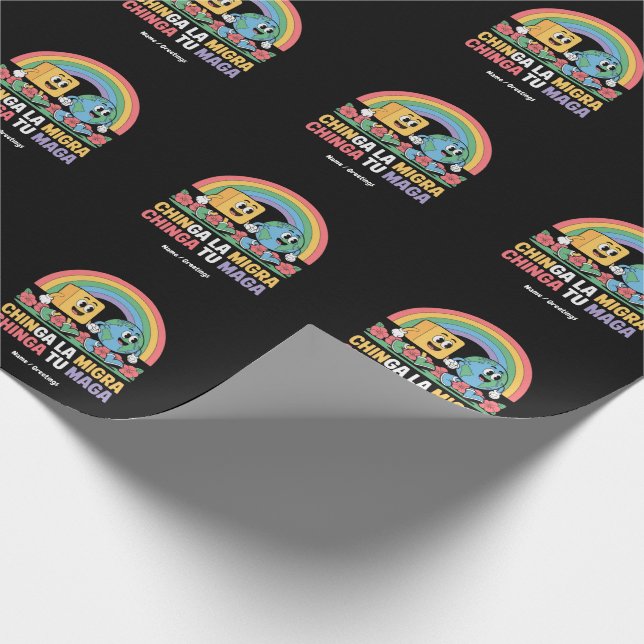 Papel De Presente Chinga La Migra Chinga Tu Maga Funny Rainbow (Ponta)