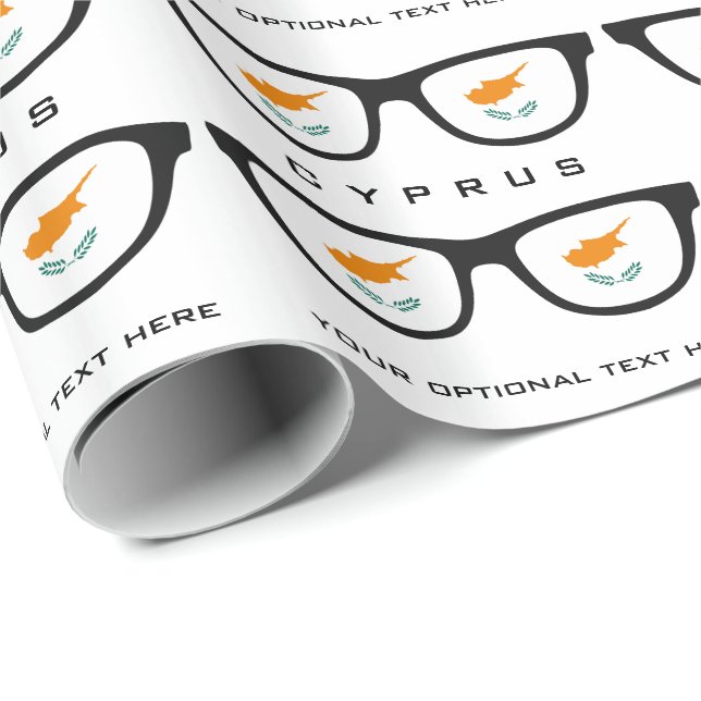 Papel De Presente Chipre Shades de texto personalizado e quebra de p (Ponta do rolo)