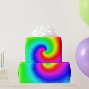 Papel De Presente Chique colorido de Boho do Hippie do redemoinho do