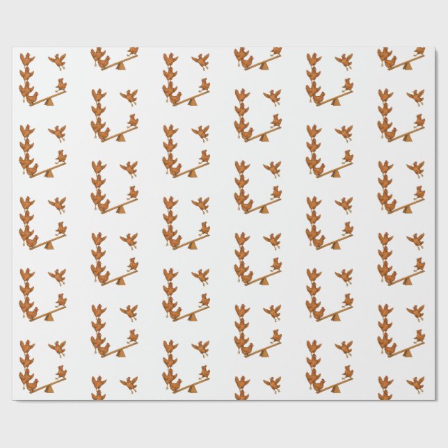 Papel De Presente Chirpy Chickens acrobat squad (Aberto)