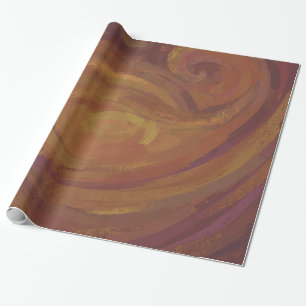 Papel De Presente Chocolate Carmel Swirl