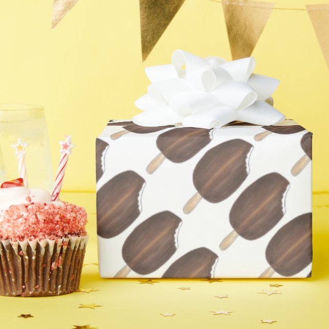 Papel De Presente Chocolate Dipped Sorvete de baunilha Bares (Festa de aniversário)