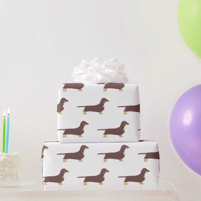 Papel De Presente chocolate e silhueta bronzeada (Presentes para festas)