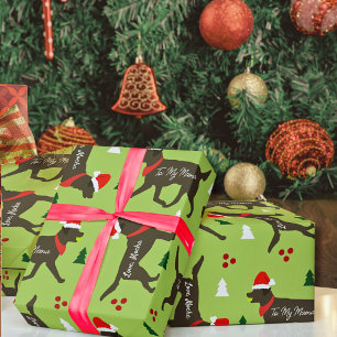 Papel De Presente Chocolate Lab Natal Personalizado Adicionar Nome d