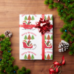 Papel De Presente Chocolate Labrador Silhouette Christmas Sleigh<br><div class="desc">O Chocolate Labrador Silhouette Christmas Sleigh Wrapping Paper. Chocolate Labrador sentado em Papais noeis Sleigh na floresta. Criada por Naomi Ochiai.</div>