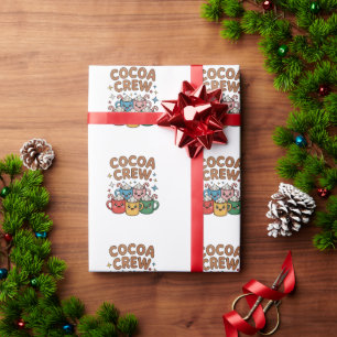 Papel De Presente Chocolate Quente Cocoa Crew Kawaii Natal Xmas
