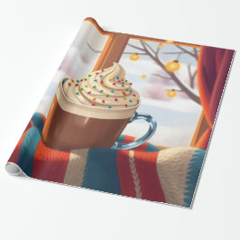Papel De Presente chocolate quente com chantilly e sprink