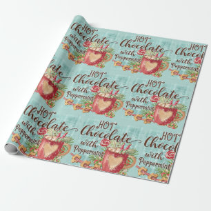 Papel De Presente Chocolate quente com hortelã-pimenta