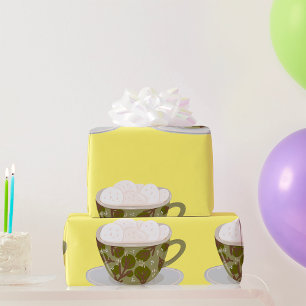 Papel De Presente Chocolate Quente Com Marshmallow