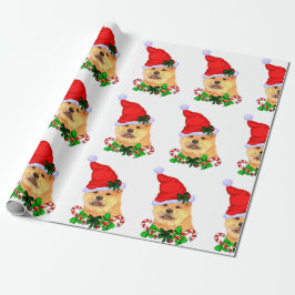 Papel De Presente Chow Chow Christmas