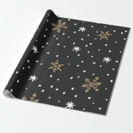Papel De Presente Christamas Snowflakes Matte Wrapping
