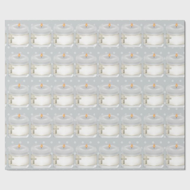 Papel De Presente Christening Candles (Barra)