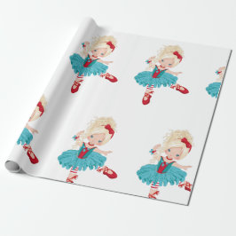 Papel De Presente Christmas Ballerina