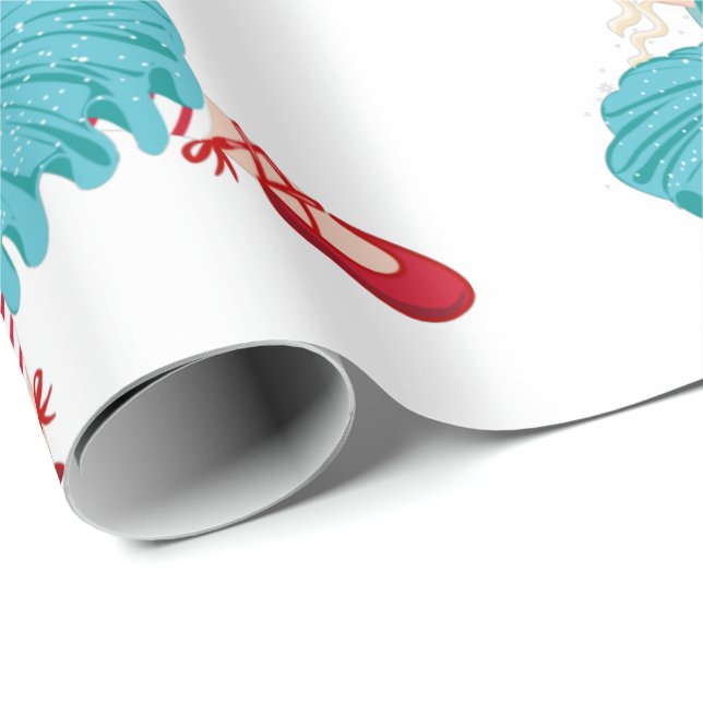 Papel De Presente Christmas Ballerina (Ponta do rolo)