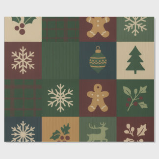 Papel De Presente Christmas Block Christmas Wrap