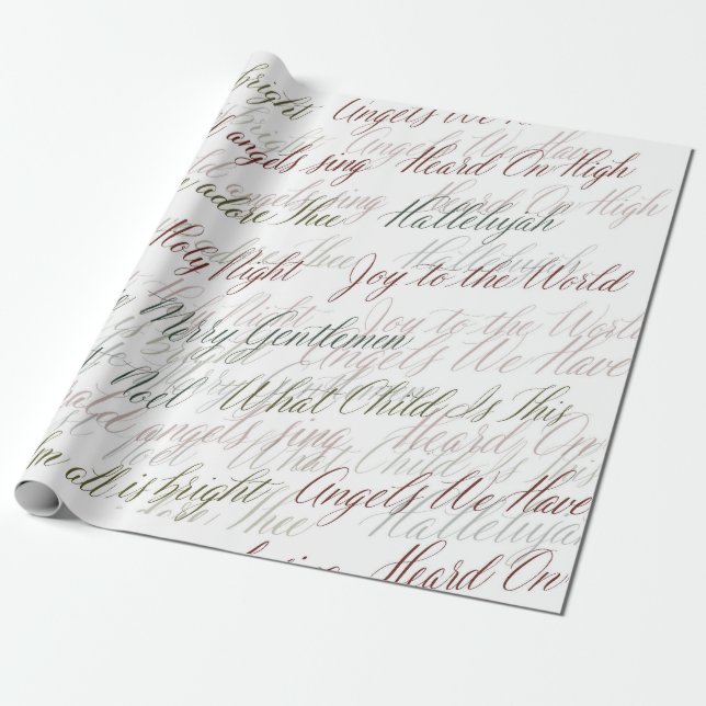 Papel De Presente Christmas Carols Wrapping Paper (Desenrolado)