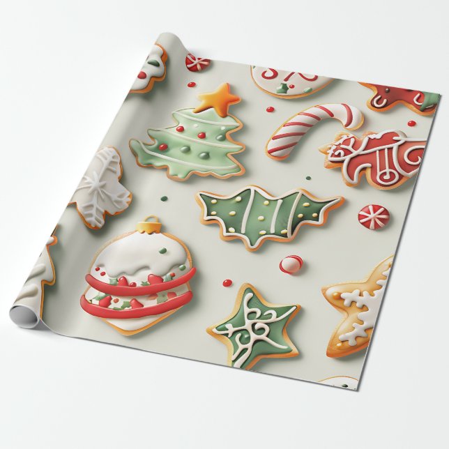 Papel De Presente Christmas Cookies and Sprinkles (Desenrolado)
