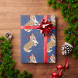 Papel De Presente Christmas Corgi<br><div class="desc">Welsh Corgi Christmas Lights</div>