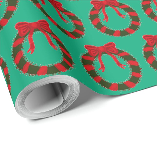 Papel De Presente christmas crown (Ponta do rolo)