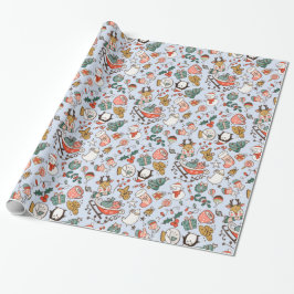 Papel De Presente Christmas Ditsy Doodles 