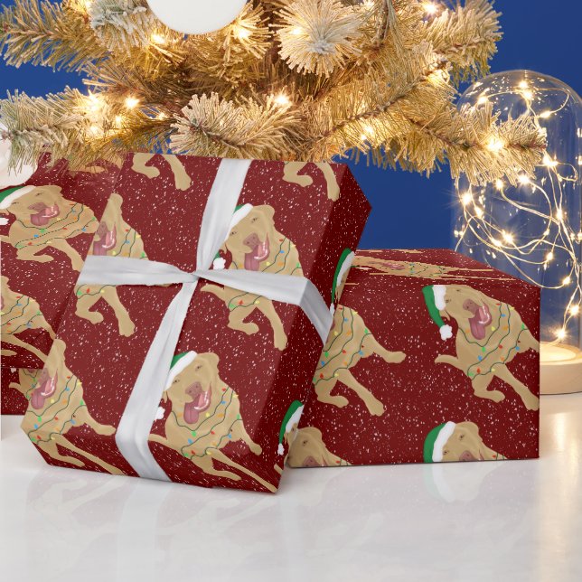 Papel De Presente Christmas Dudley Labrador (Feriados)