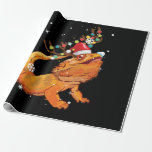 Papel De Presente Christmas Funny Bearded Dragon Reindeer  Santa's<br><div class="desc">Christmas Funny Bearded Dragon Reindeer Gift Santa's Hat</div>