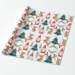 Papel De Presente Christmas gnome wrapping paper Scandinavian<br><div class="desc">Christmas gnome wrapping paper Scandinavian whimsical</div>