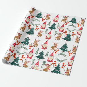 Papel De Presente Christmas gnome wrapping paper Scandinavian 