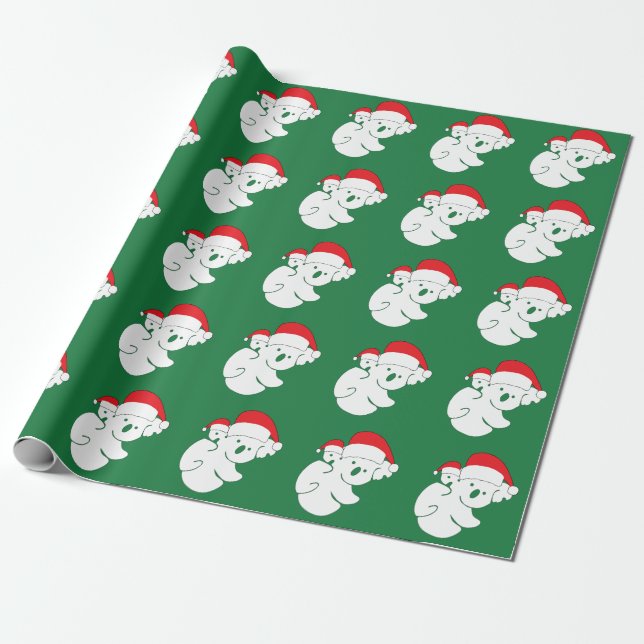 Papel De Presente Christmas Koala Bears (Desenrolado)