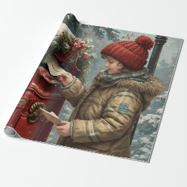 Papel De Presente Christmas mailbox festive winter gift