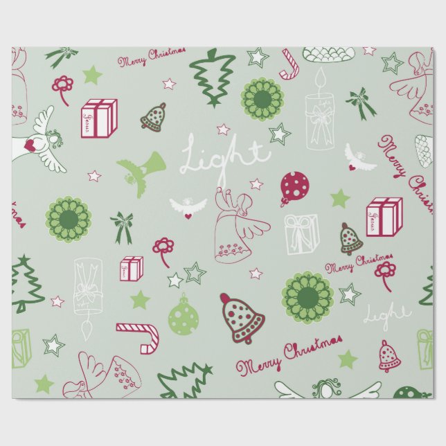 Papel De Presente Christmas pattern  (Aberto)