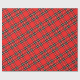 Papel De Presente Christmas Plaid Pattern Wrapping Paper