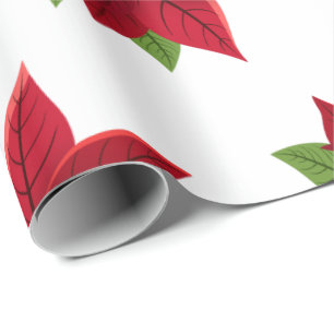 Papel De Presente Christmas Poinsettia
