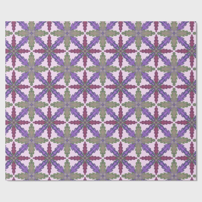 Papel De Presente Christmas Poinsettia Stars wrapping paper  (Aberto)