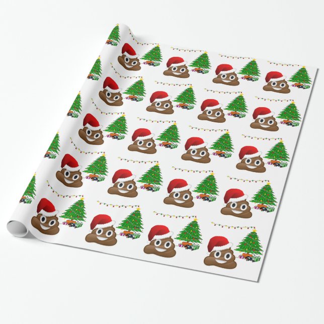 Papel De Presente christmas poo emoji (Desenrolado)