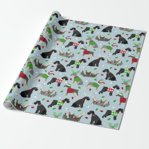 Papel De Presente Christmas Schnauzer