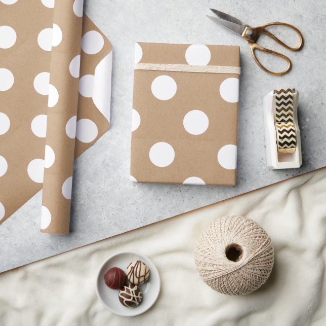 Papel De Presente Christmas Simple Snow Dots Wrapping Paper (Artesanato)