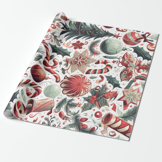 Papel De Presente Christmas Sparkle: Stylish Wrapping Paper n14 (Desenrolado)