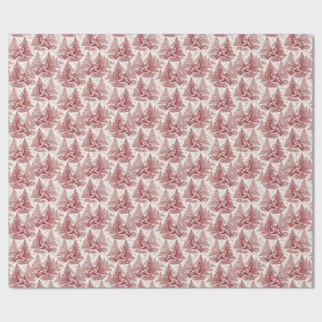Papel De Presente Christmas toile wrapping paper (Aberto)