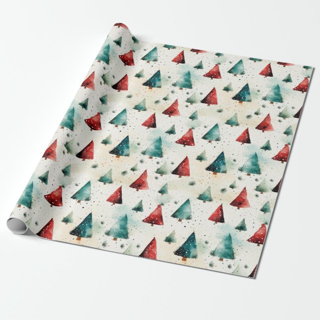 Papel De Presente Christmas trees (Desenrolado)