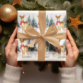 Papel De Presente Christmas Whimsical Deer | Wrapping Paper